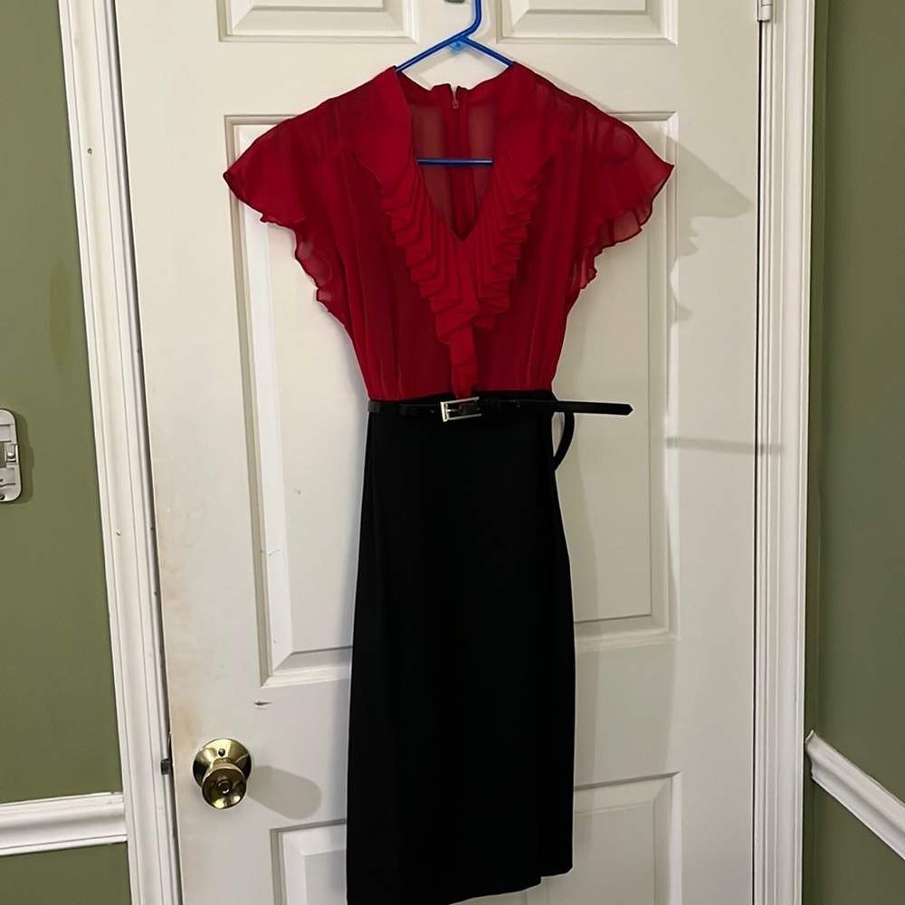 Red “Holiday” Dress. Size 10